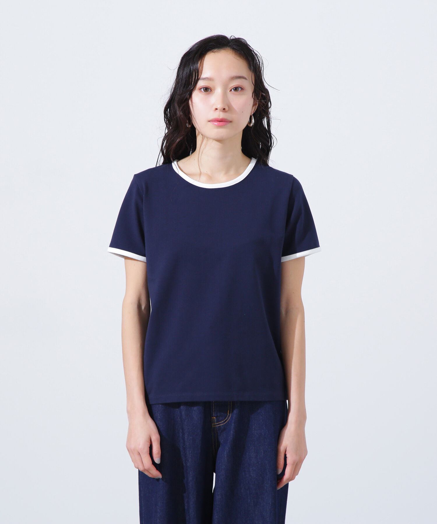  「バイカラーコンパクトTシャツ」|Tシャツ・カットソー|