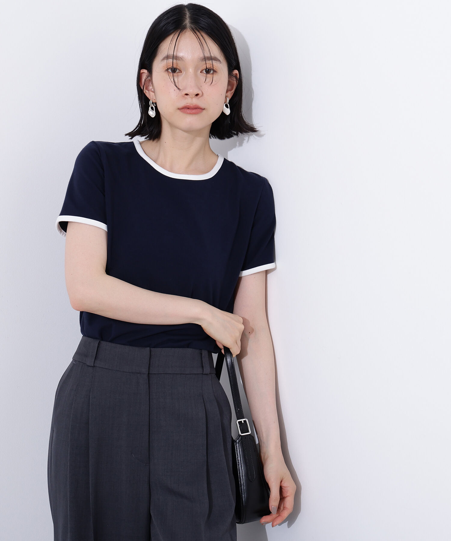  「バイカラーコンパクトTシャツ」|Tシャツ・カットソー|