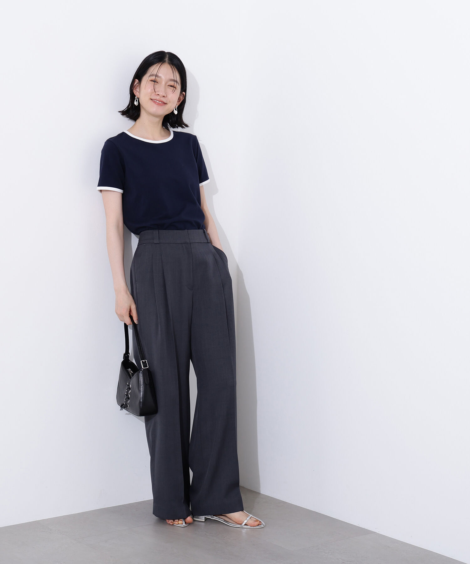  「バイカラーコンパクトTシャツ」|Tシャツ・カットソー|