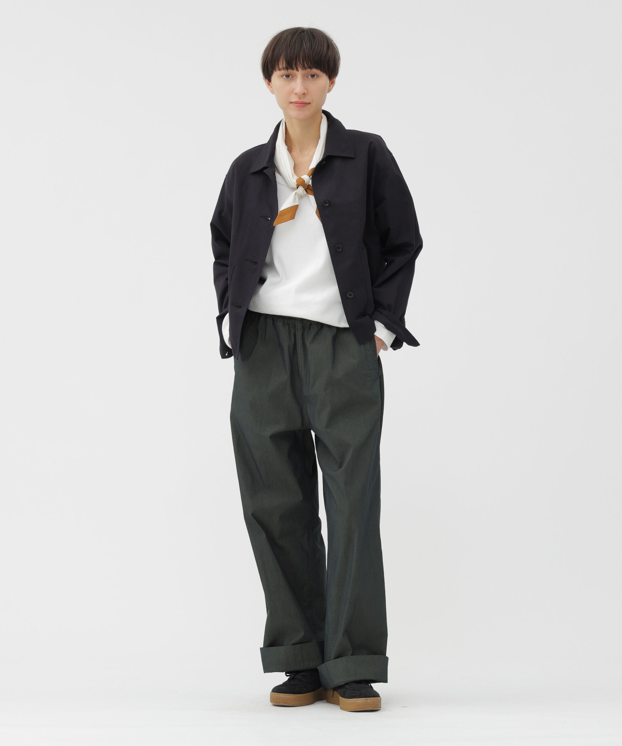 MHL.「DENSE COTTON NYLON TROUSERS」|その他|DARK GREEN3