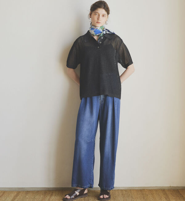 Doux archives「メッシュポロニット」|ニット・セーター|