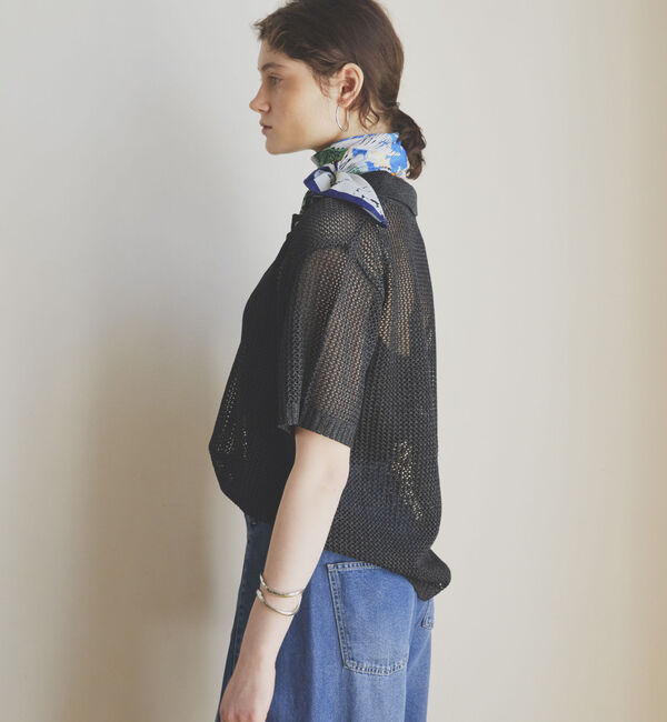 Doux archives「メッシュポロニット」|ニット・セーター|