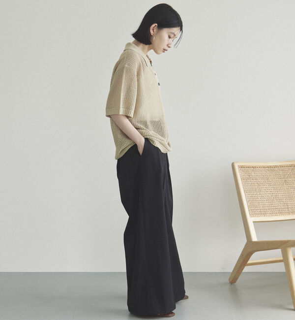 Doux archives「メッシュポロニット」|ニット・セーター|