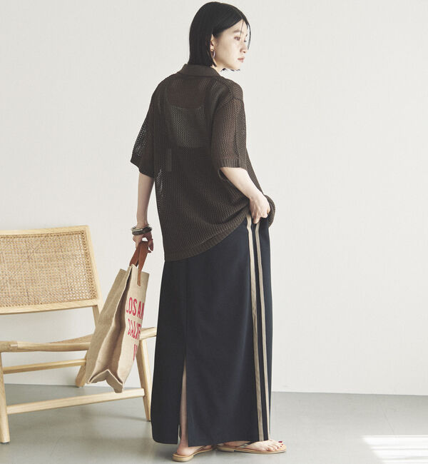 Doux archives「メッシュポロニット」|ニット・セーター|