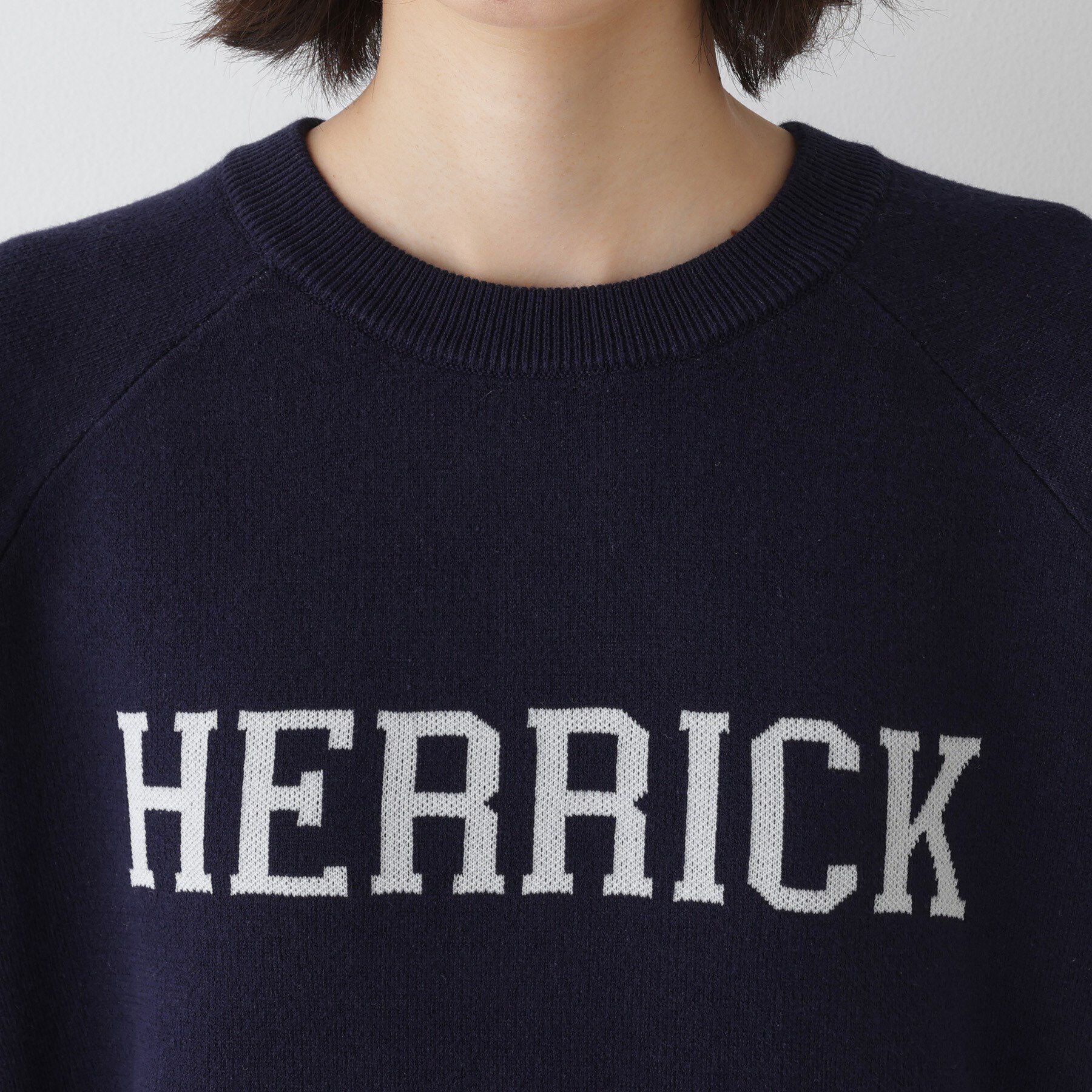 Dessin「【ユニセックス／洗える】ロゴコットンジャカード」|ニット・セーター|