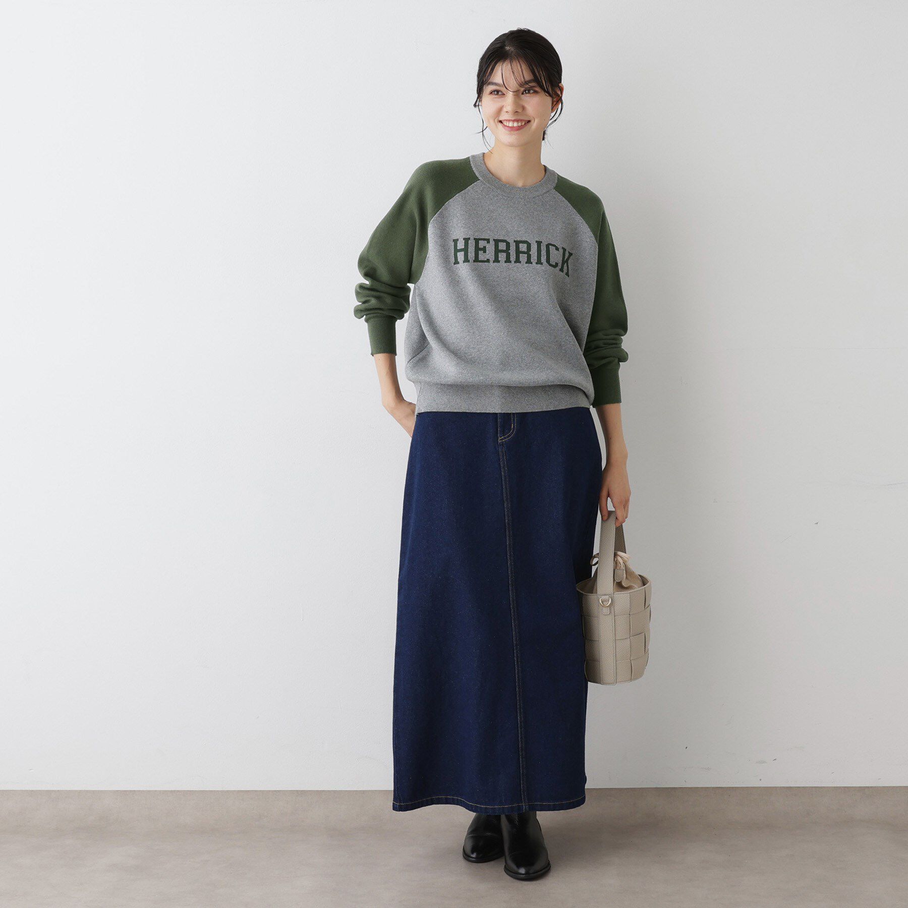 Dessin「【ユニセックス／洗える】ロゴコットンジャカード」|ニット・セーター|