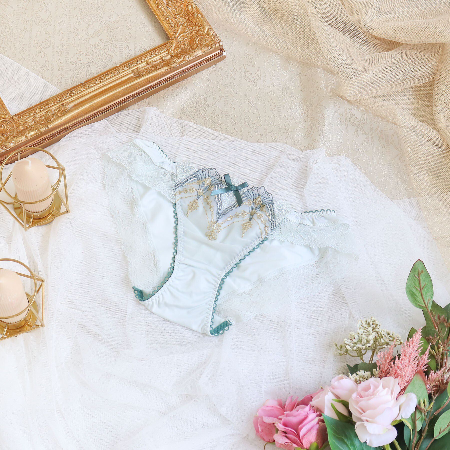 Risa Magli「シェール ノーマルショーツ」|インナー|グリーン(022)