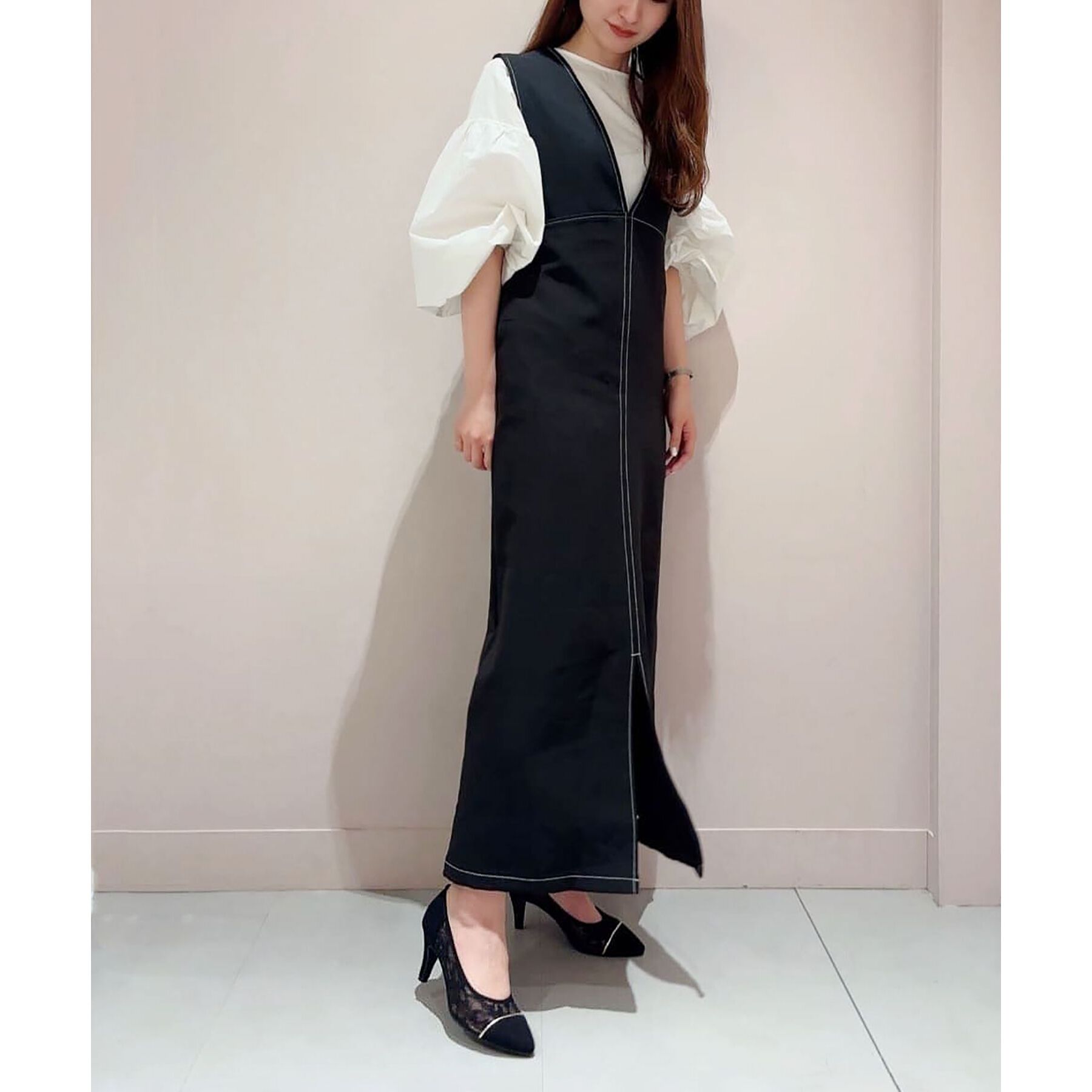 ESPERANZA「切替チュールレースパンプス」|パンプス|