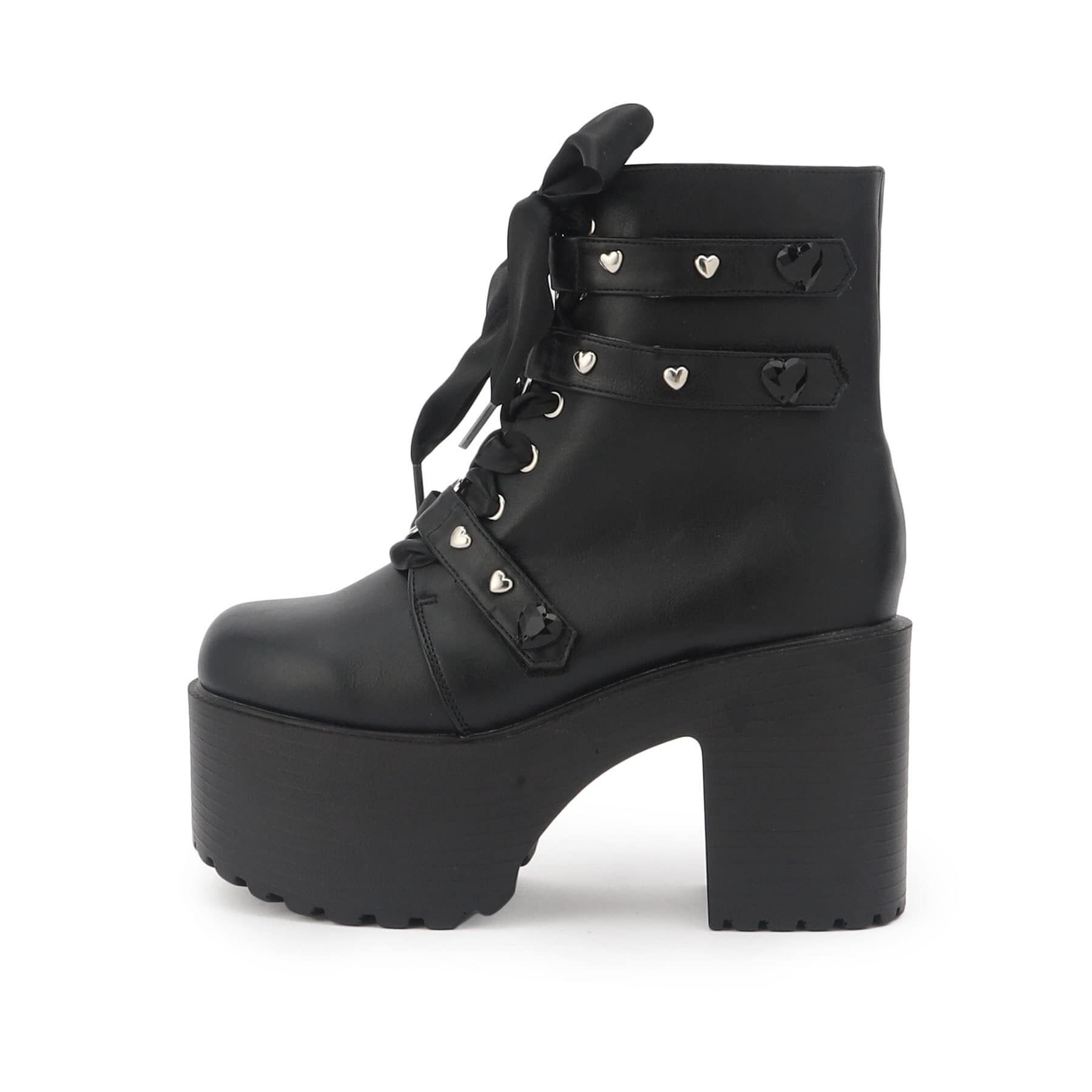 csT&P「厚底キラキラハート付きブーツ」|ショートブーツ|