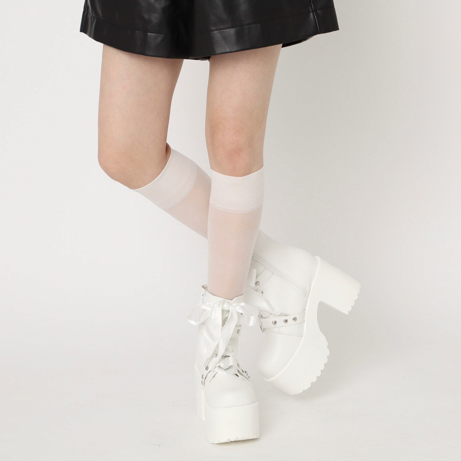 csT&P「厚底キラキラハート付きブーツ」|ショートブーツ|