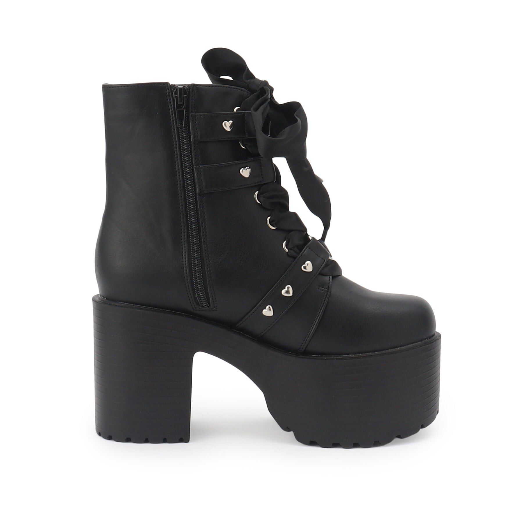 csT&P「厚底キラキラハート付きブーツ」|ショートブーツ|