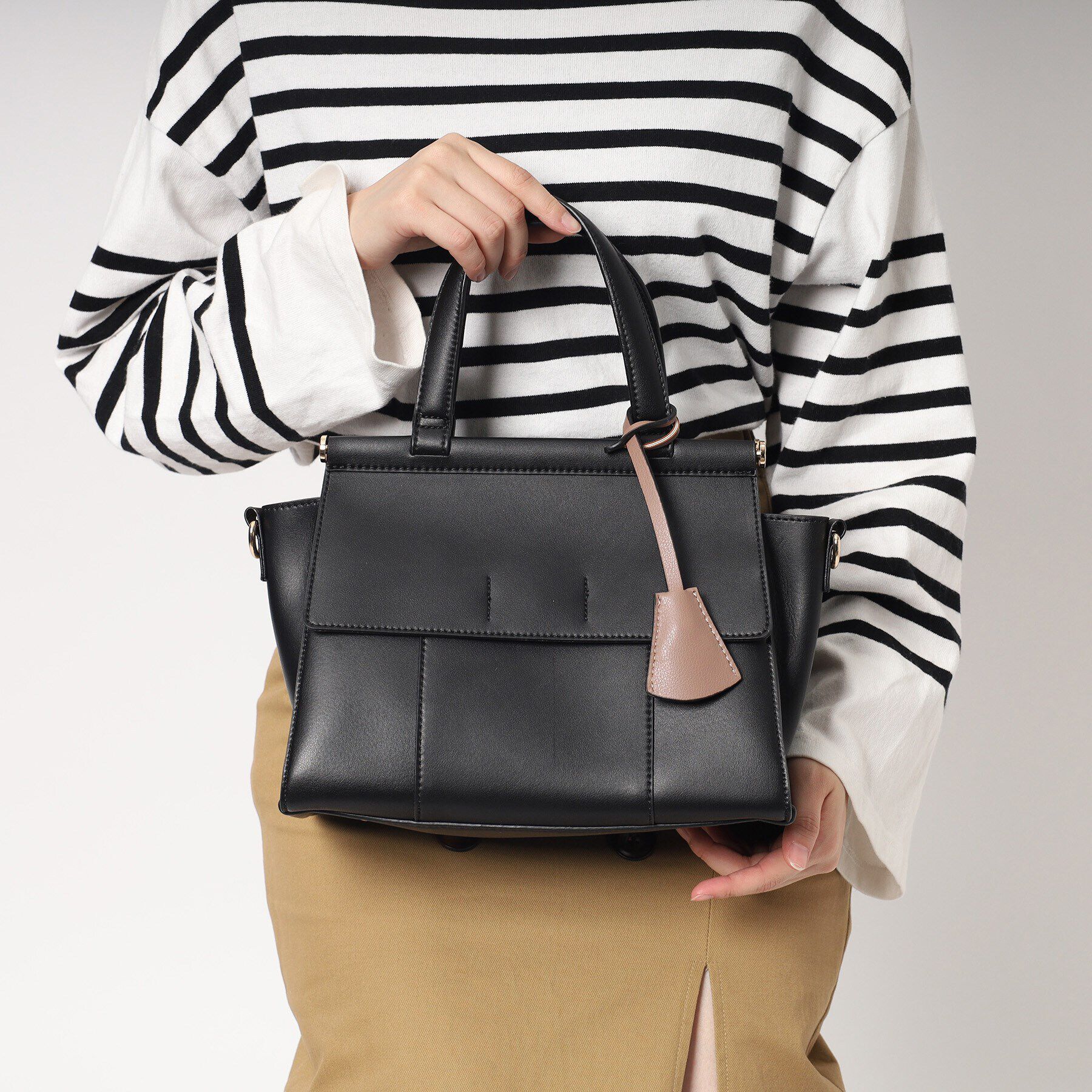 ESPERANZA「＼ガバッと開く／ダブルフラップ2WAYハンドバッグ」|ハンドバッグ|