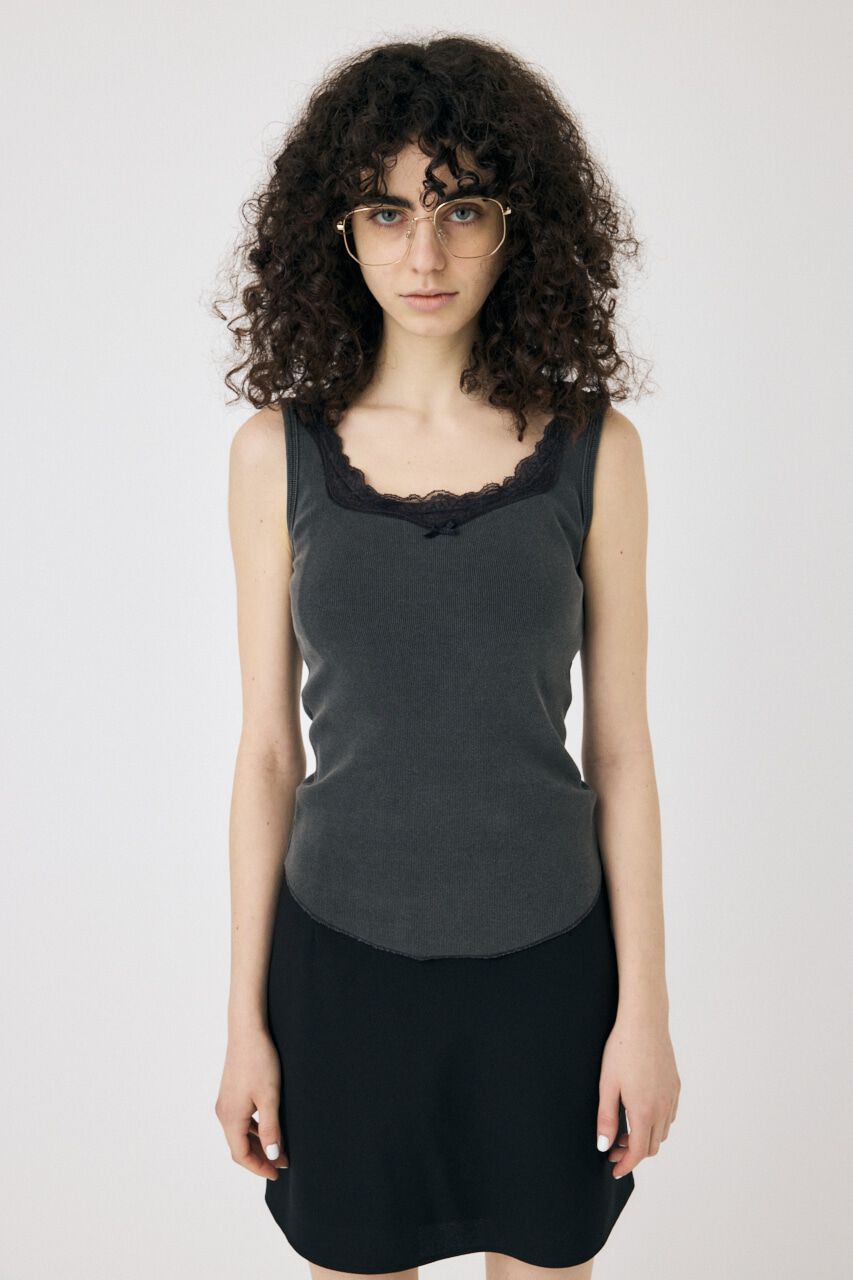 MOUSSY「LACE TRIM タンクトップ」|タンクトップ|