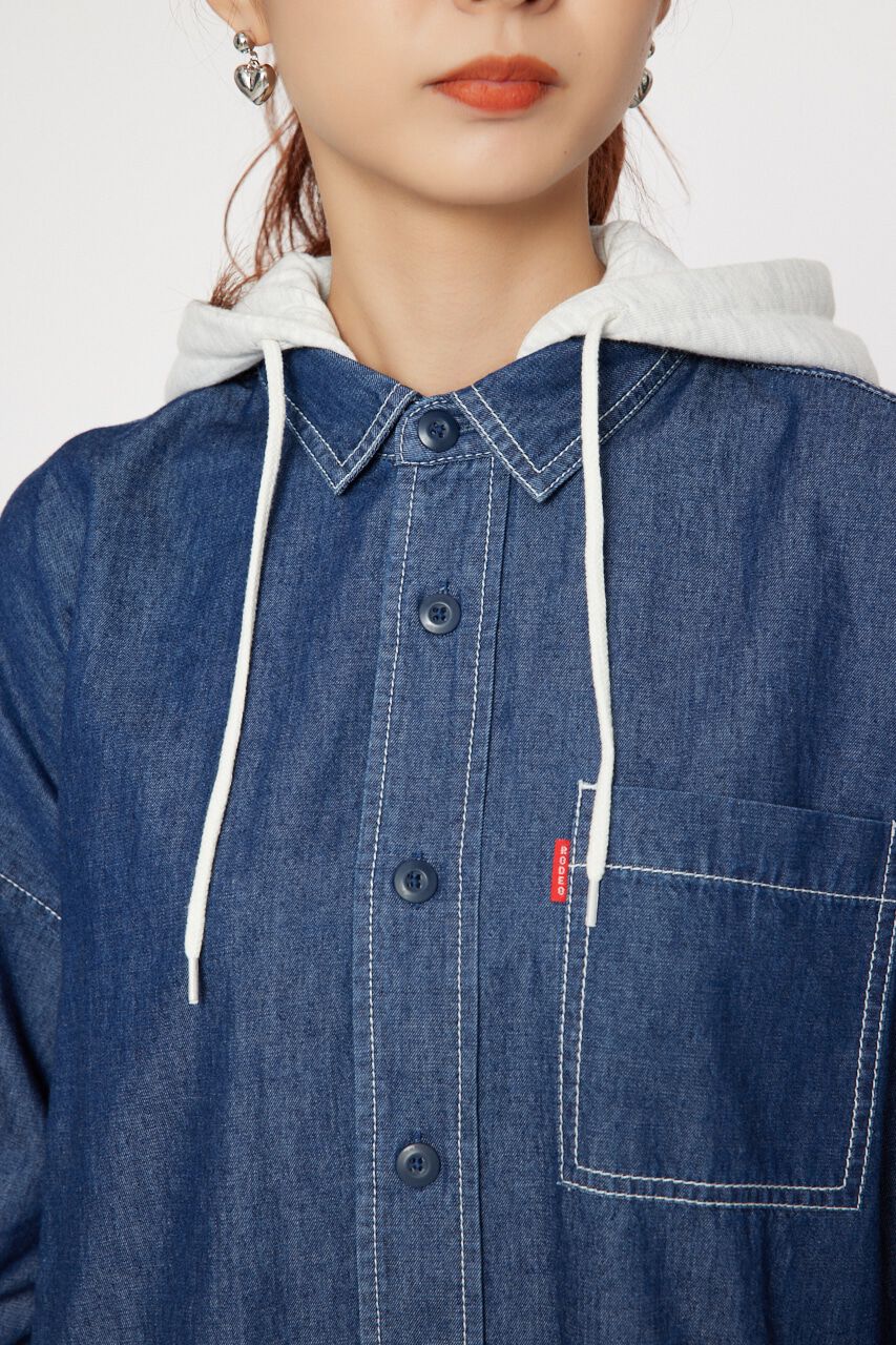 RODEO CROWNS「カラーステッチシャツワンピース」|ワンピース|