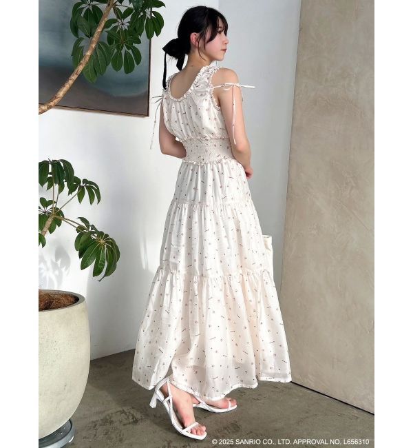 dazzlin「【メロクロコラボ】モチーフパターンティアードワンピース」|ワンピース|