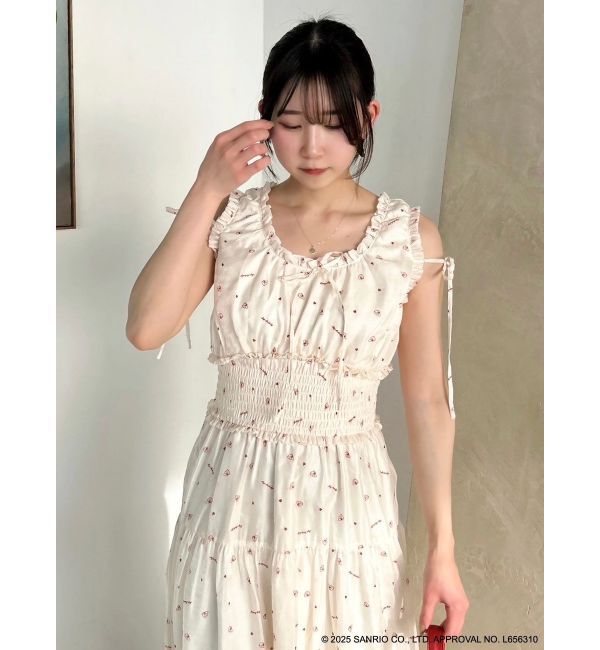 dazzlin「【メロクロコラボ】モチーフパターンティアードワンピース」|ワンピース|