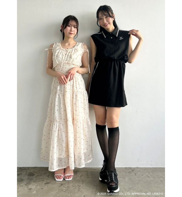 dazzlin「【メロクロコラボ】モチーフパターンティアードワンピース」|ワンピース|