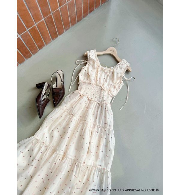 dazzlin「【メロクロコラボ】モチーフパターンティアードワンピース」|ワンピース|