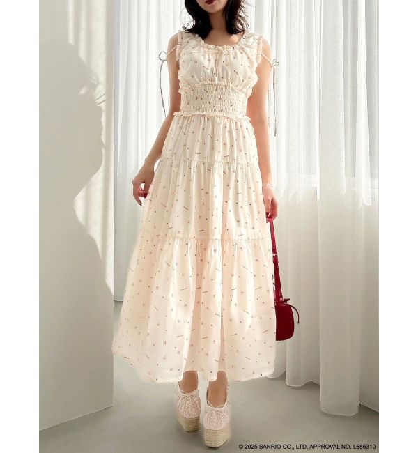 dazzlin「【メロクロコラボ】モチーフパターンティアードワンピース」|ワンピース|