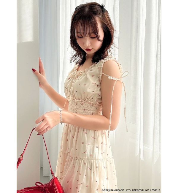 dazzlin「【メロクロコラボ】モチーフパターンティアードワンピース」|ワンピース|