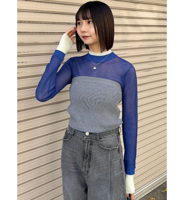 MURUA「ベアレイヤードニット」|ニット・セーター|