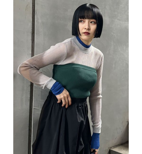 MURUA「ベアレイヤードニット」|ニット・セーター|