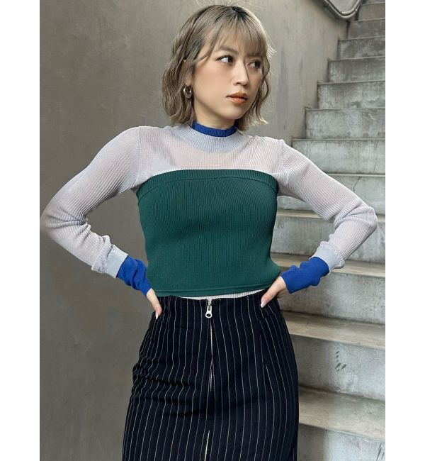 MURUA「ベアレイヤードニット」|ニット・セーター|