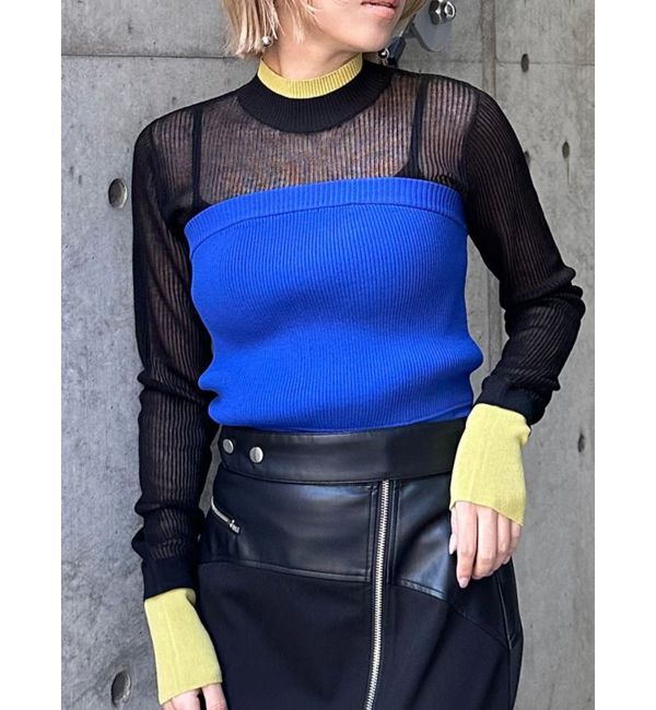 MURUA「ベアレイヤードニット」|ニット・セーター|ブラック