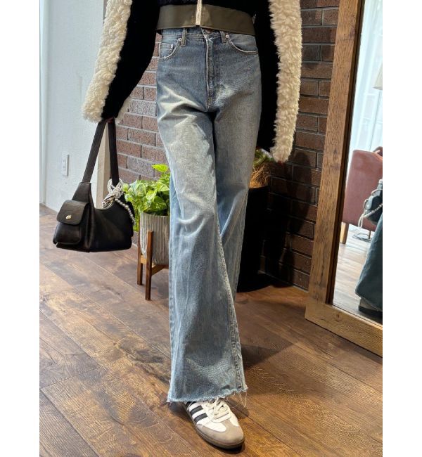 EVRIS「シンプルワイドデニムパンツ」|デニム|