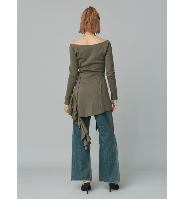 EVRIS「シンプルワイドデニムパンツ」|デニム|