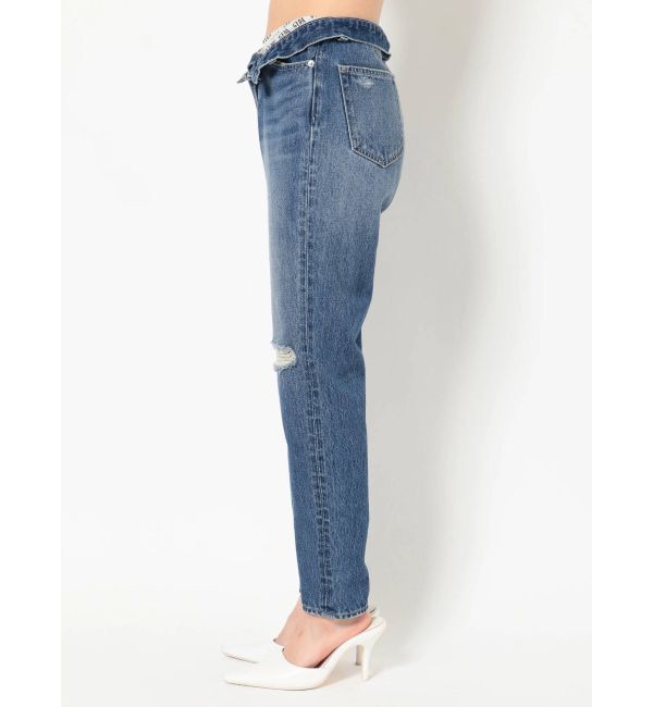 GYDA「H/W GYDA SLEEK KNEEダメージデザインデニムパンツ」|デニム|