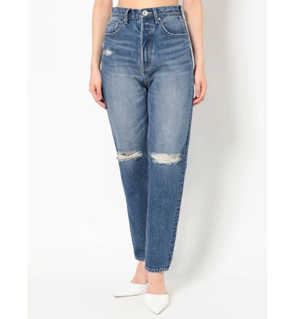 GYDA「H/W GYDA SLEEK KNEEダメージデザインデニムパンツ」|デニム|