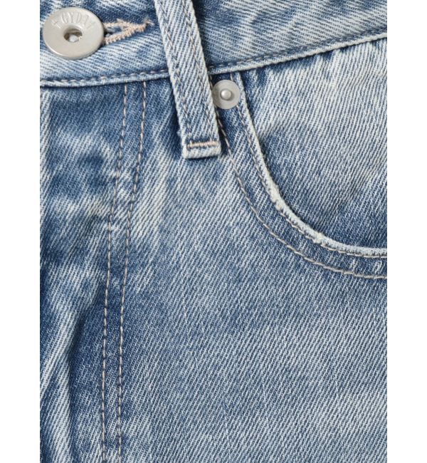 GYDA「H/W GYDA SLEEK KNEEダメージデザインデニムパンツ」|デニム|