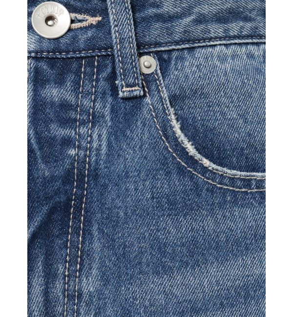 GYDA「H/W GYDA SLEEK KNEEダメージデザインデニムパンツ」|デニム|