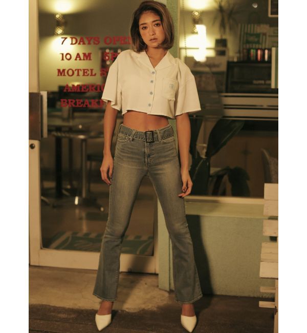 GYDA「Symmetry GYDA バイカラーステッチシャツ」|シャツ・ブラウス|