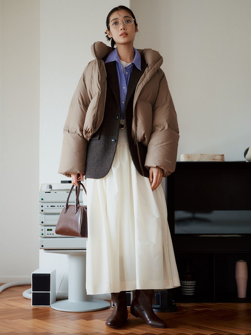 emmi atelier「フェイクレザーパイピングボストンバッグ」|ボストンバッグ|