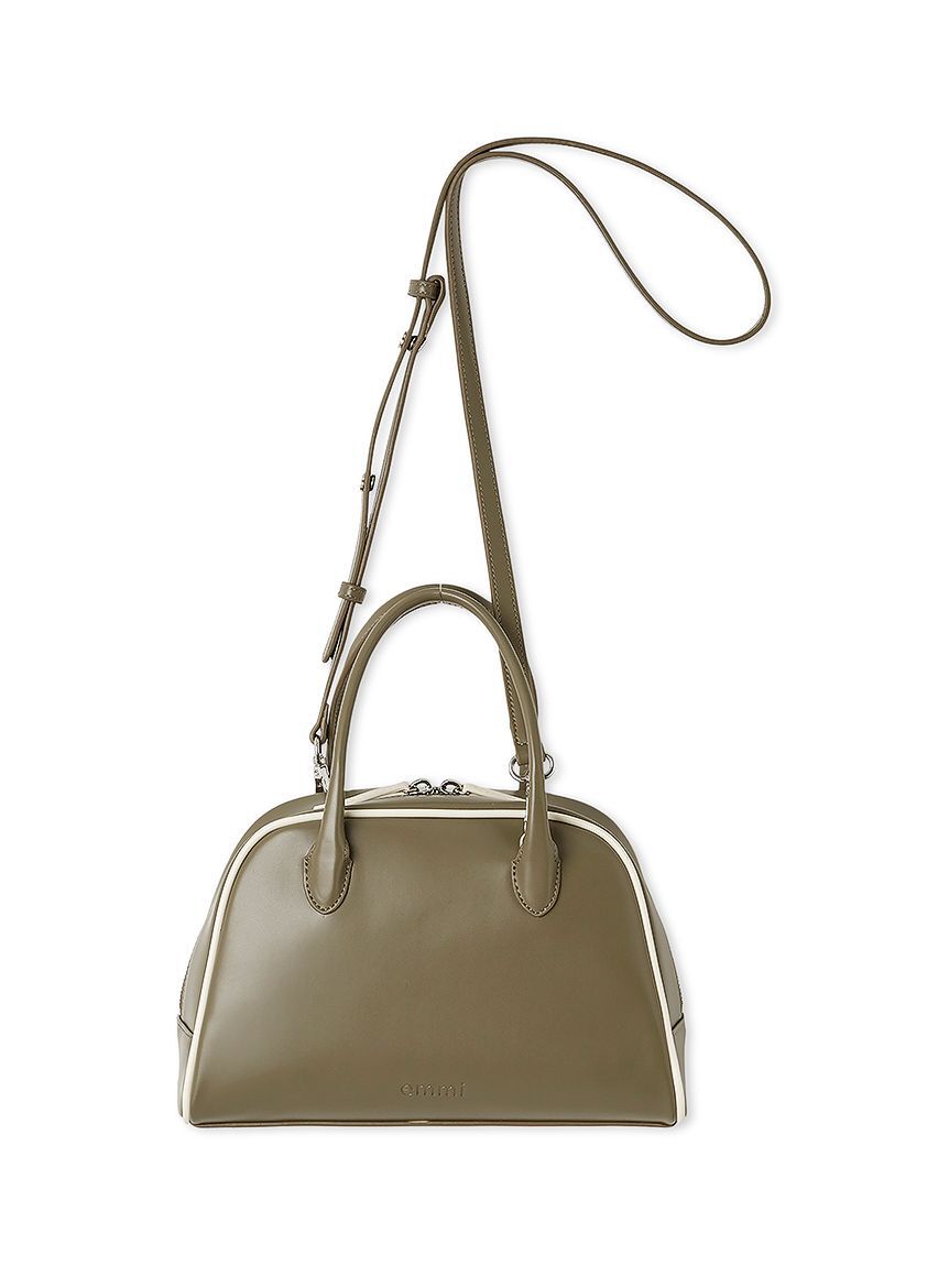 emmi atelier「フェイクレザーパイピングボストンバッグ」|ボストンバッグ|