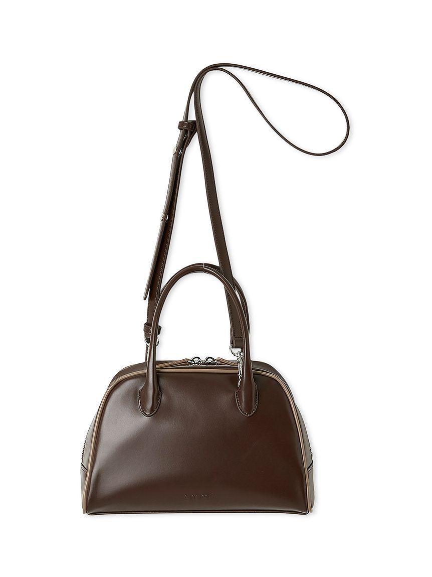 emmi atelier「フェイクレザーパイピングボストンバッグ」|ボストンバッグ|