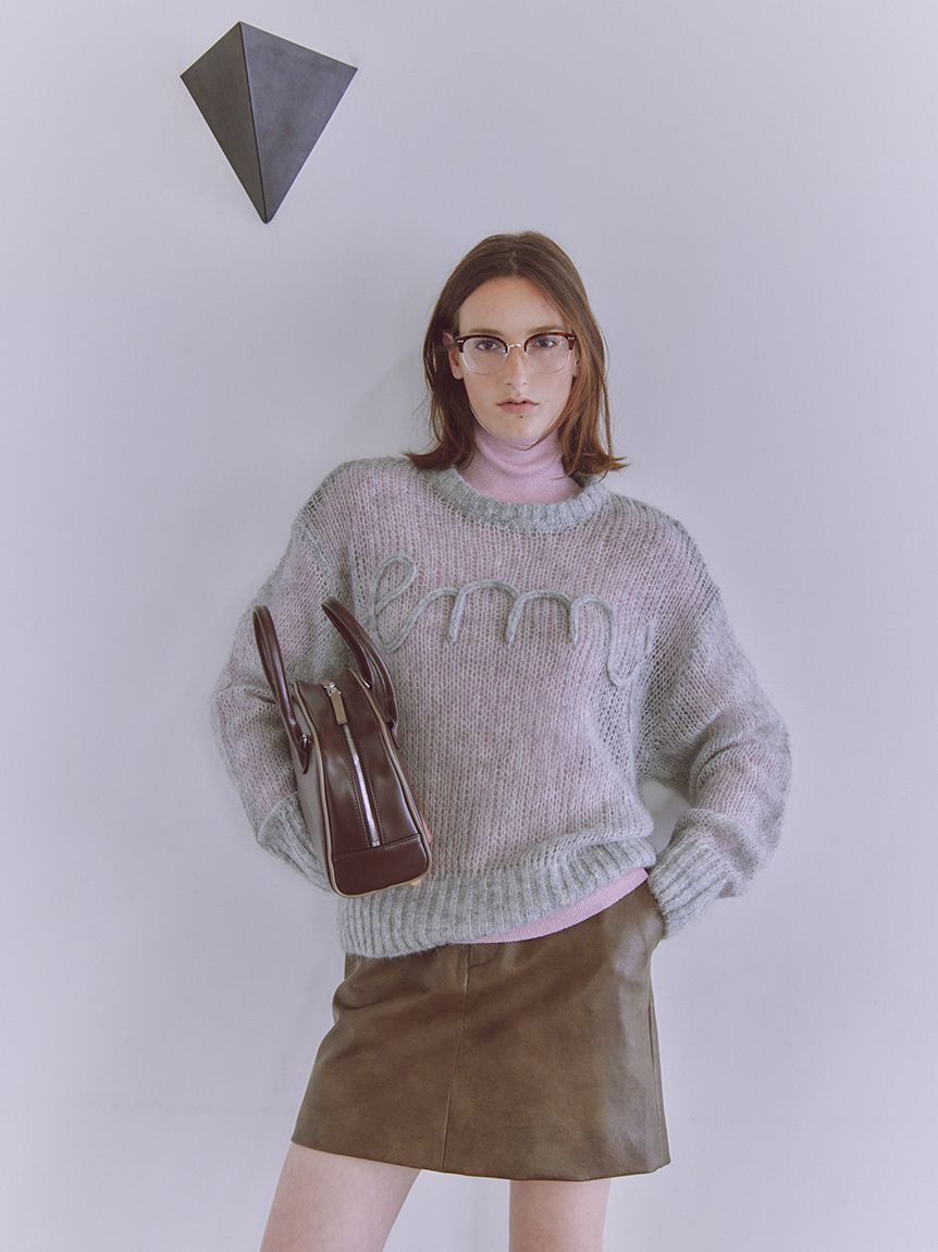 emmi atelier「フェイクレザーパイピングボストンバッグ」|ボストンバッグ|