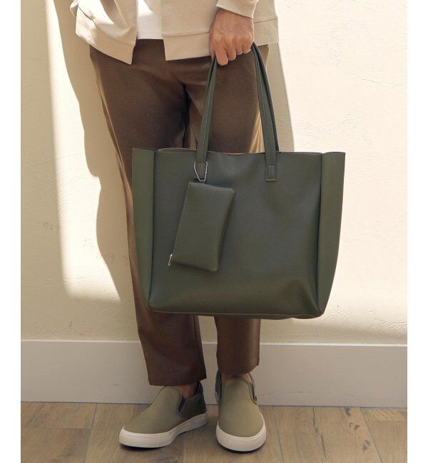 ikka「シュリンクワイドトート」|トートバッグ|