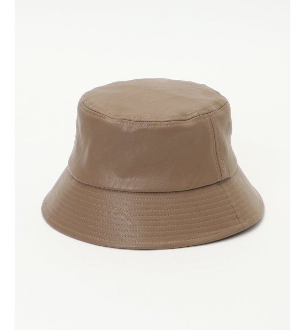 ikka「エコレザーバケットハット」|その他|ベージュ