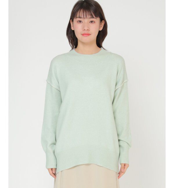 ikka「アンゴラ混モチモチ配色プルオーバー」|プルオーバー|