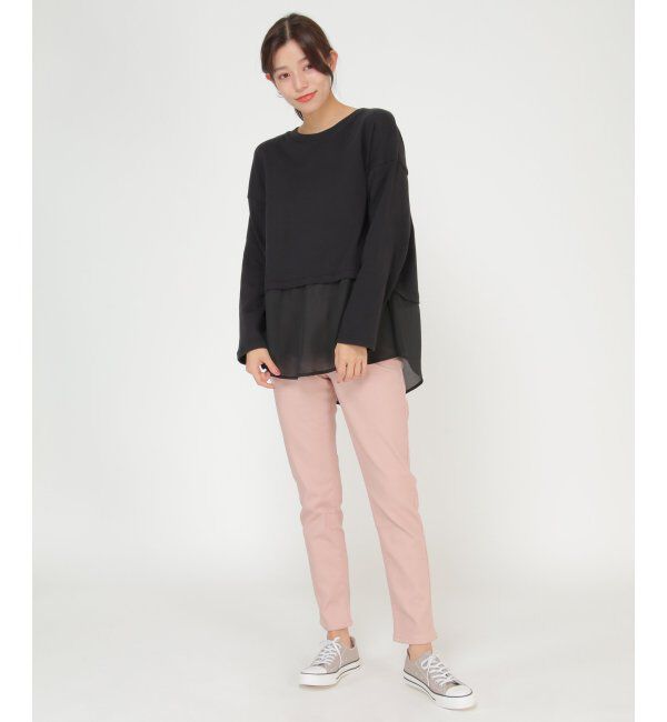 ikka「オーガニックコットン異素材プルオーバー」|プルオーバー|