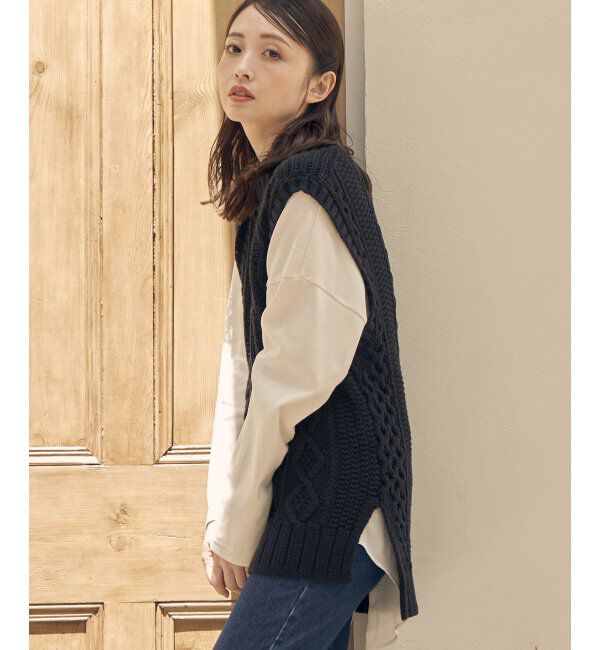 ikka「オーガニックコットン異素材プルオーバー」|プルオーバー|