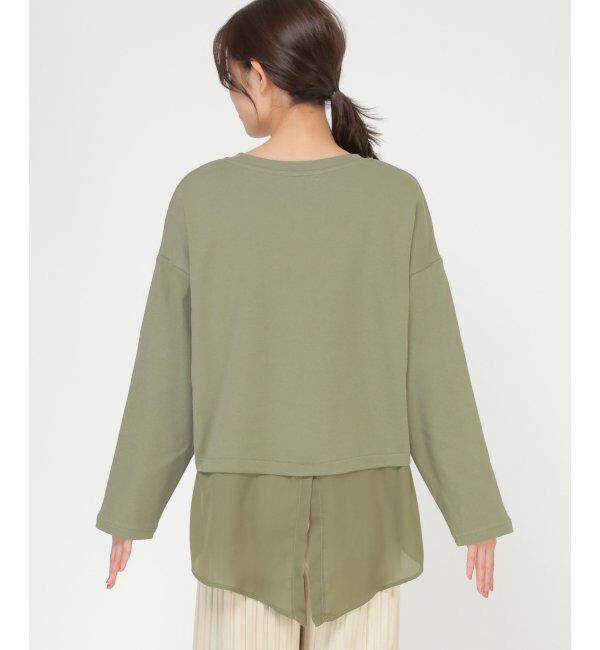 ikka「オーガニックコットン異素材プルオーバー」|プルオーバー|