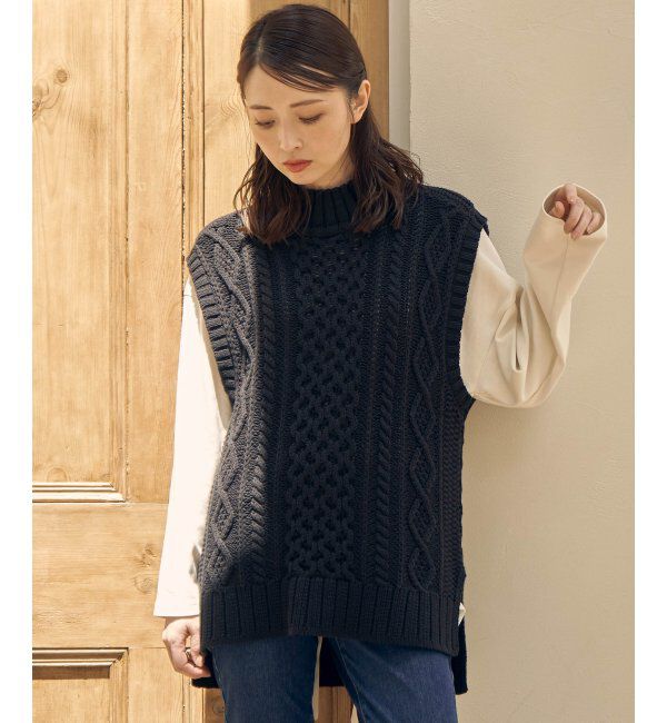 ikka「オーガニックコットン異素材プルオーバー」|プルオーバー|