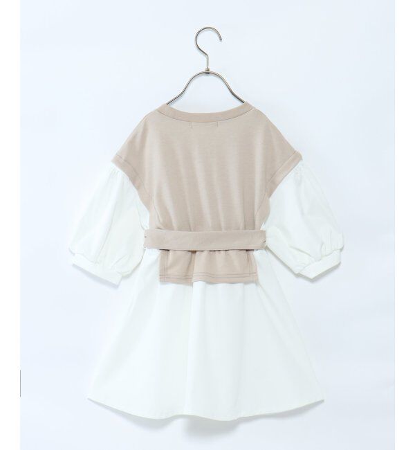 ikka kids「【キッズ】ベストレイヤードドッキングワンピース（100~160cm）」|スカート|