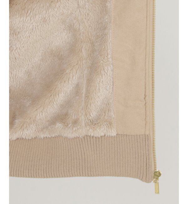 ikka「裏フェイクファー使いスエードブルゾン」|ブルゾン・スタジャン|