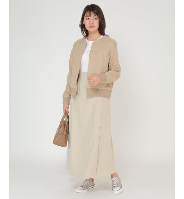 ikka「裏フェイクファー使いスエードブルゾン」|ブルゾン・スタジャン|