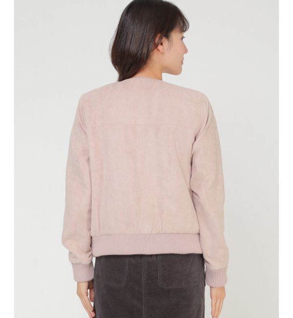 ikka「裏フェイクファー使いスエードブルゾン」|ブルゾン・スタジャン|